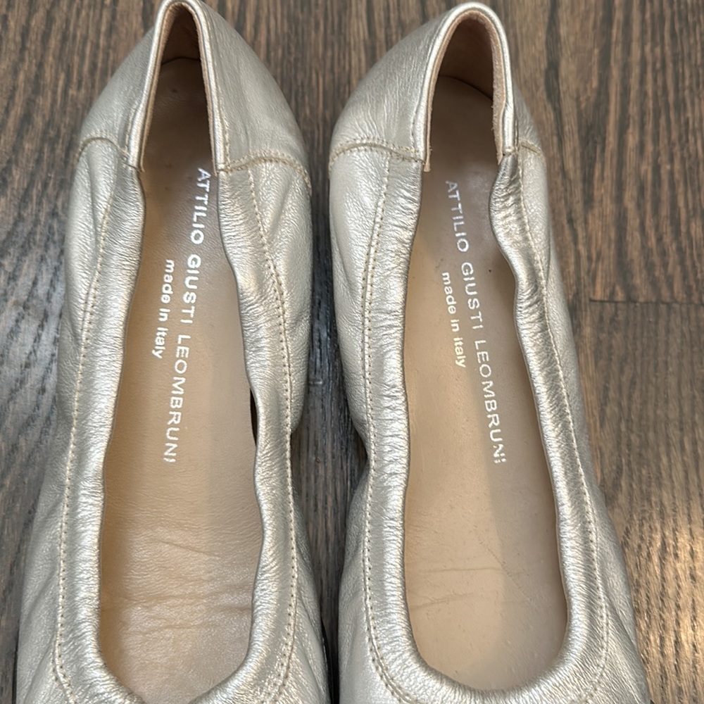 AGL cap-toe silver ballet flat 39 - Picture 3 of 6